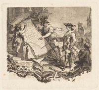 KG 01242
<br/>
Vignetten en initialen uit "Poësies diverses" door Frederik de Grote (30 bladen)
<br/>
<em>Schmidt, Georg Friedrich (1712-1775)</em>